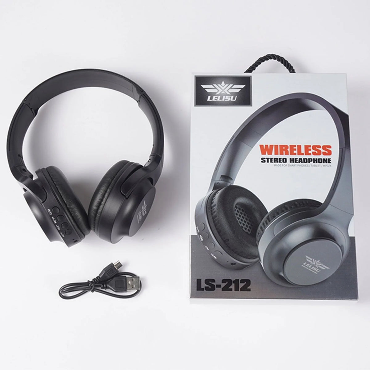 Lelisu LS-212 Wireless Stereo Headphones | Bluetooth Headset for Smartphones, Tablets & MP3/MP4