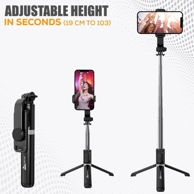 NeePho P170S Selfie Stick Tripod | Extendable , Bluetooth Remote, Universal Smartphone Mount | Durable Metal Build & Lightweight Design