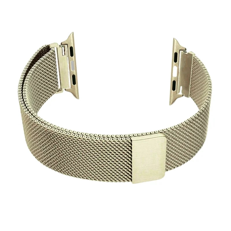 Soft Gold Milanese Magnetic Loop Strap for Apple Watch | Stainless Steel Band  | 42mm / 44mm / 45mm