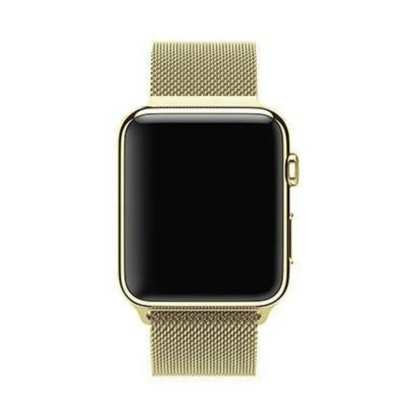 Soft Gold Milanese Magnetic Loop Strap for Apple Watch | Stainless Steel Band  | 42mm / 44mm / 45mm