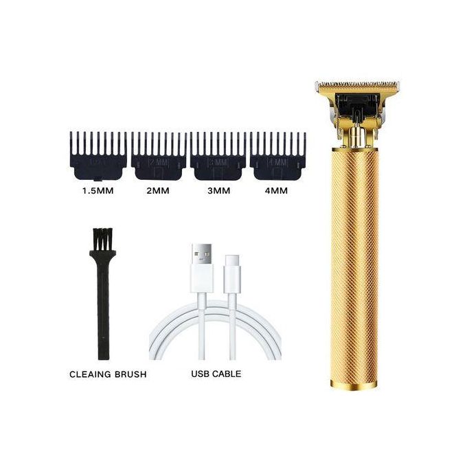 Professional T9 Hair & Beard Trimmer | Semi-Metal Body | Rechargeable Cordless Precision Clipper