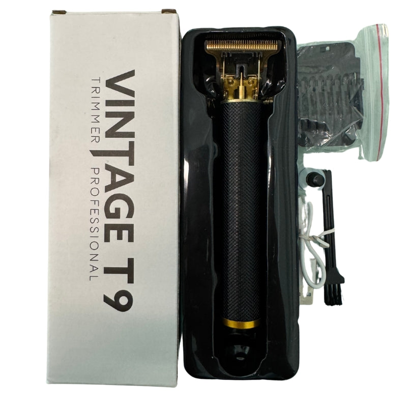 Professional T9 Hair & Beard Trimmer | Semi-Metal Body | Rechargeable Cordless Precision Clipper