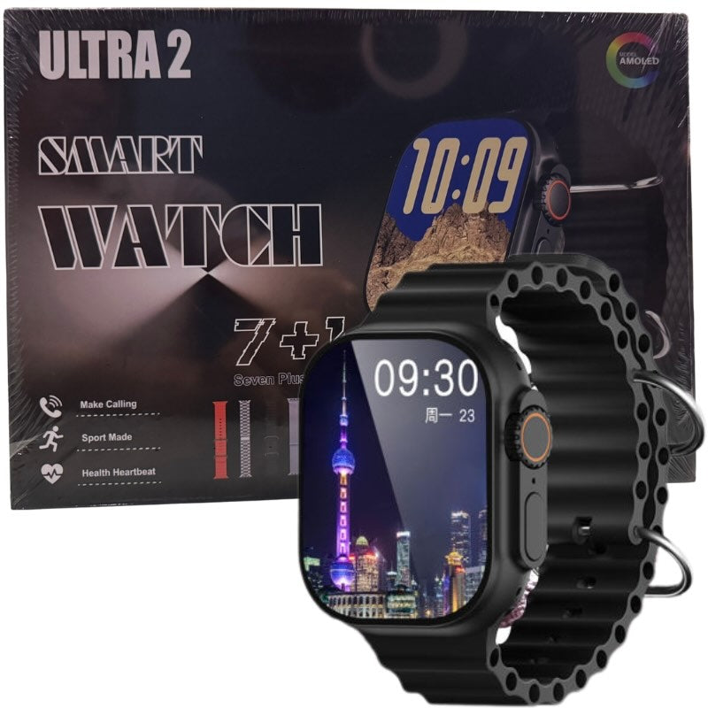 Ultra 2 Smart Watch 7 Straps Edition | Bluetooth Call Fitness & Health Tracker