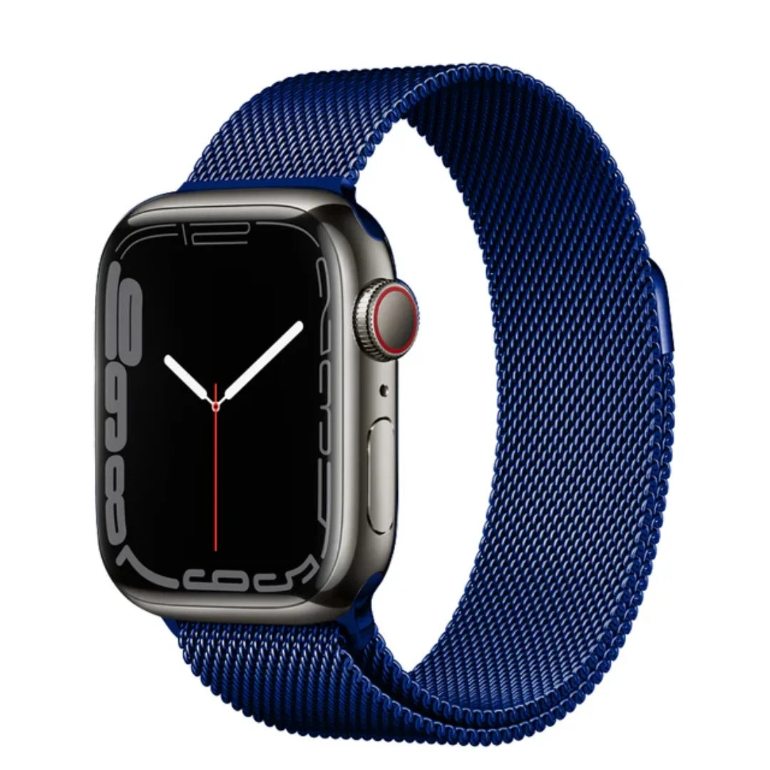 Blue Milanese Magnetic Loop Strap for Apple Watch | Stainless Steel Band  | 42mm / 44mm / 45mm