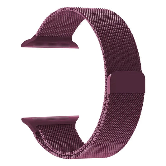 Plum Milanese Magnetic Loop Strap for Apple Watch | Stainless Steel Band  | 42mm / 44mm / 45mm