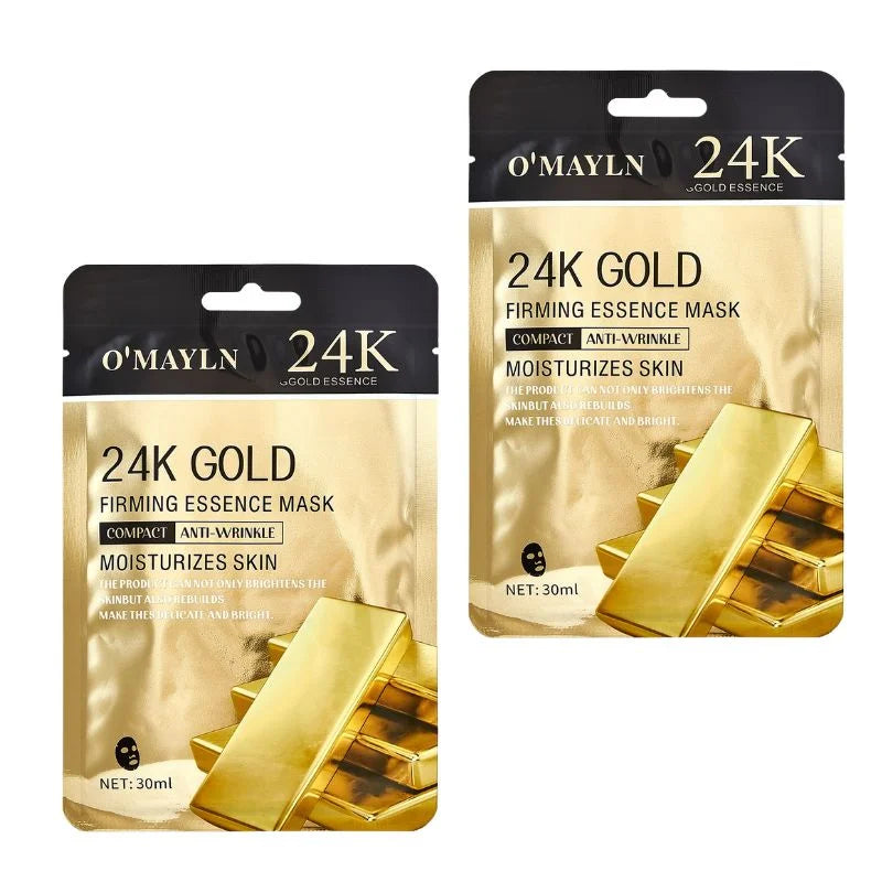 Pack of 2 | O’Mayln 24K Gold Firming Essence Mask 30ml | Skin Firming & Anti-Aging Treatment
