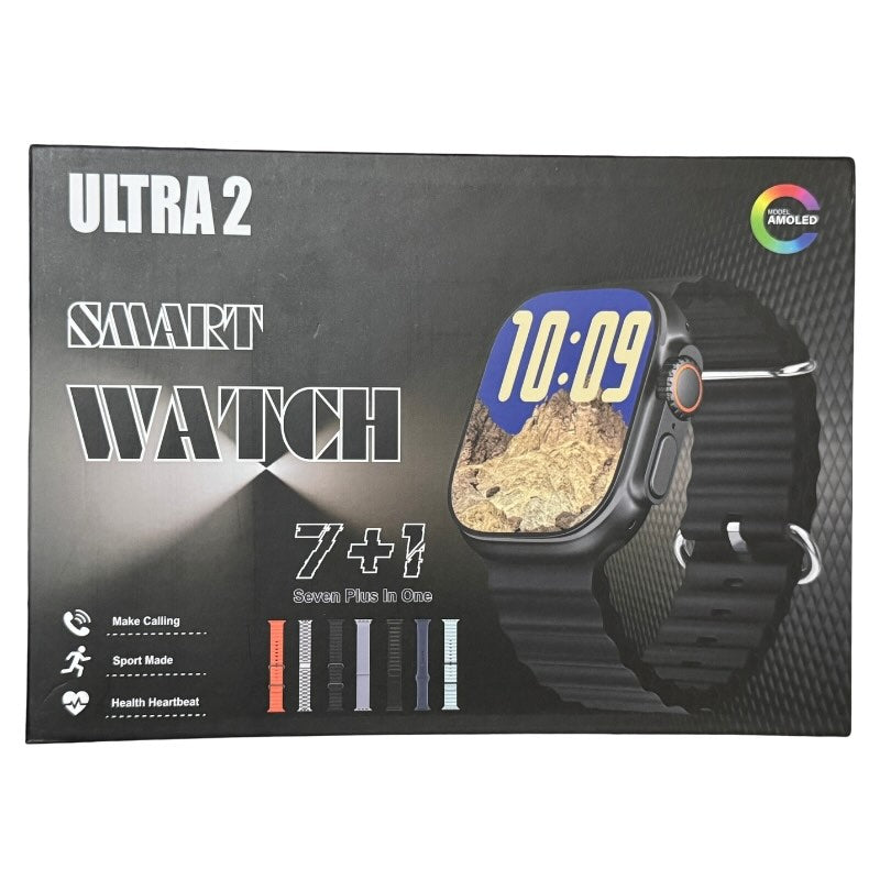 Ultra 2 Smart Watch 7 Straps Edition | Bluetooth Call Fitness & Health Tracker