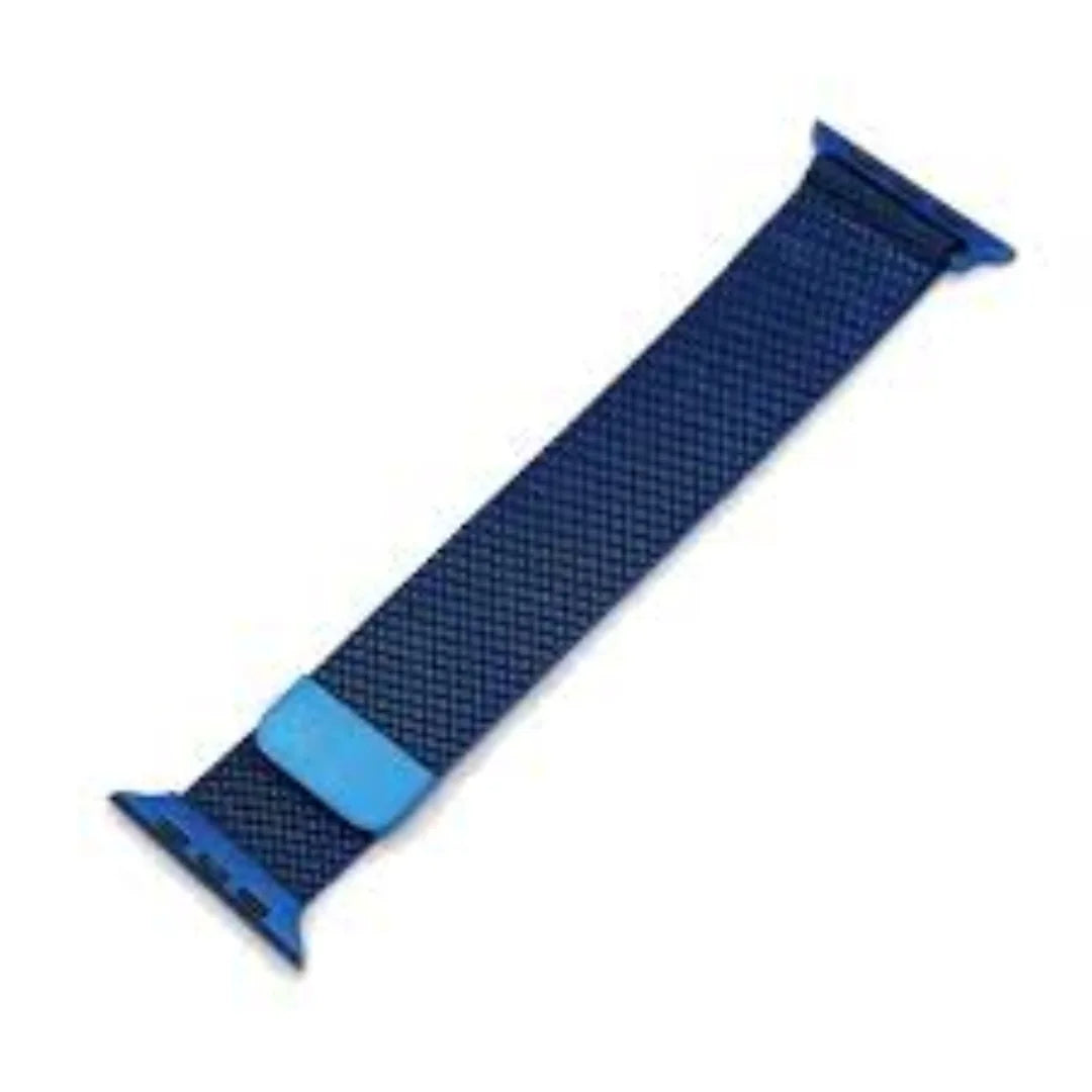 Blue Milanese Magnetic Loop Strap for Apple Watch | Stainless Steel Band  | 42mm / 44mm / 45mm