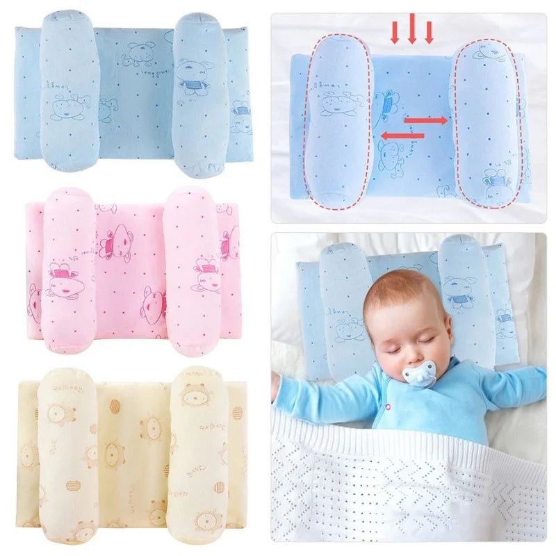 Soft Breathable Baby Pillow | Newborn Head Shaping Cushion for Flat Head Prevention