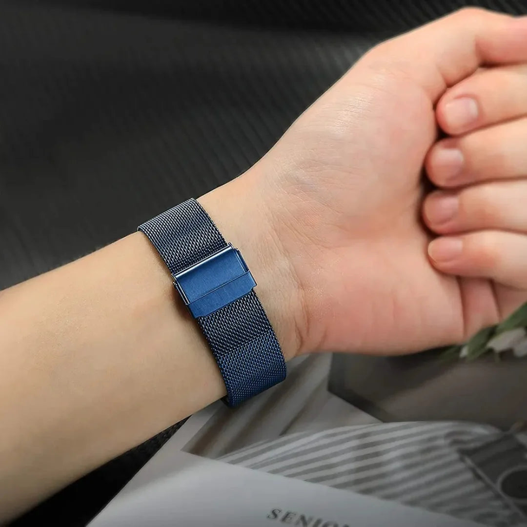 Blue Milanese Magnetic Loop Strap for Apple Watch | Stainless Steel Band  | 42mm / 44mm / 45mm
