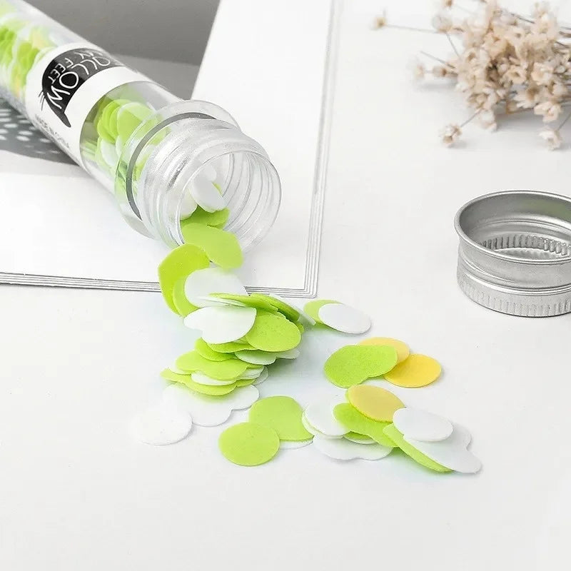 Portable Disposable Soap Paper Flakes in Flower Tube Bottle | Travel-Friendly Handwashing Sheets for Outdoor & Daily Use