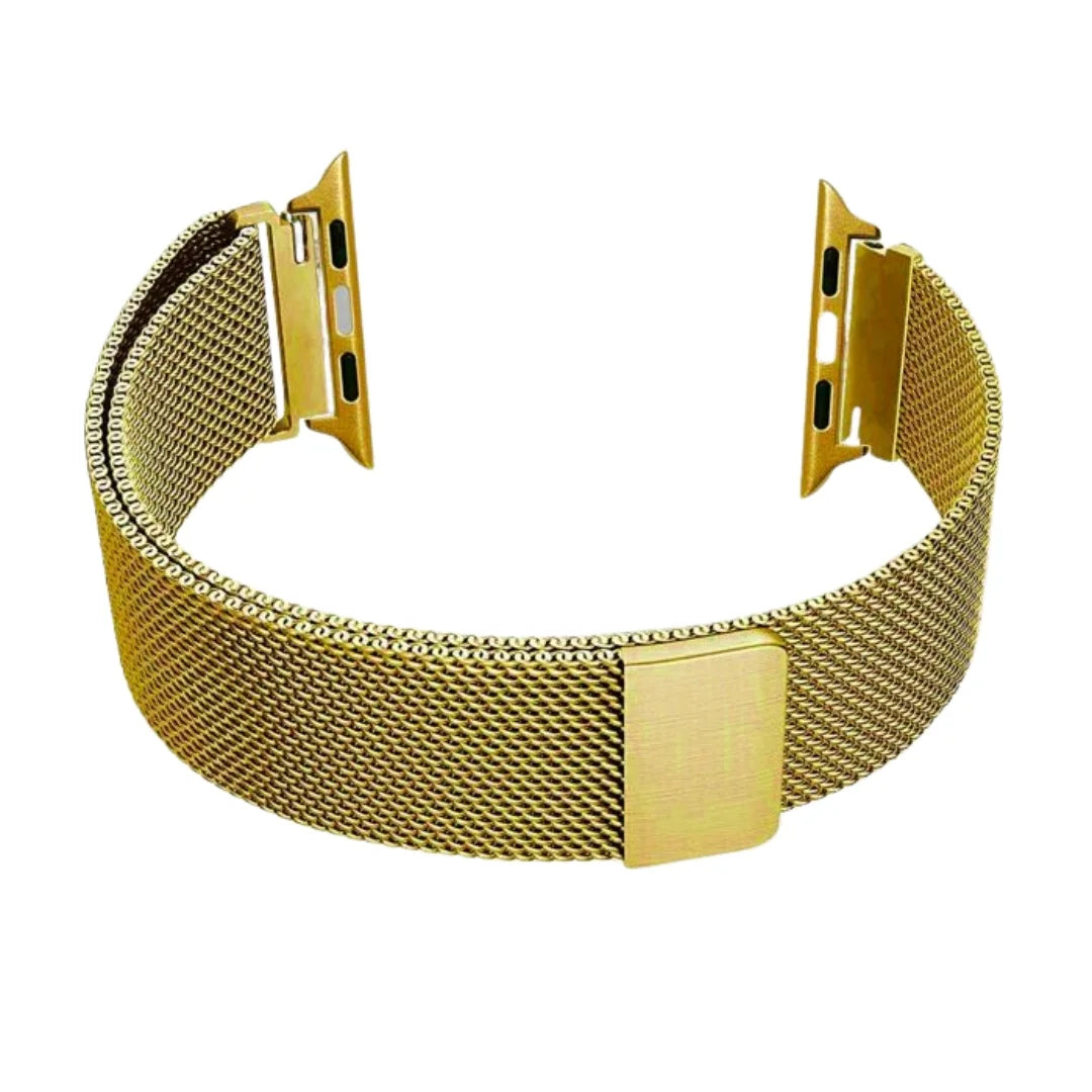 Gold Milanese Magnetic Loop Strap for Apple Watch | Stainless Steel Band  | 42mm / 44mm / 45mm