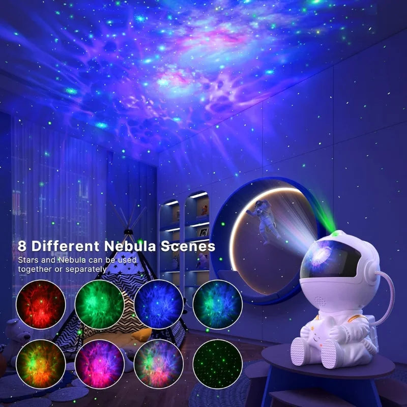 Mini Astronaut Galaxy Projector | Star & Nebula Night Light with Remote Control | Astronaut Galaxy Lamp