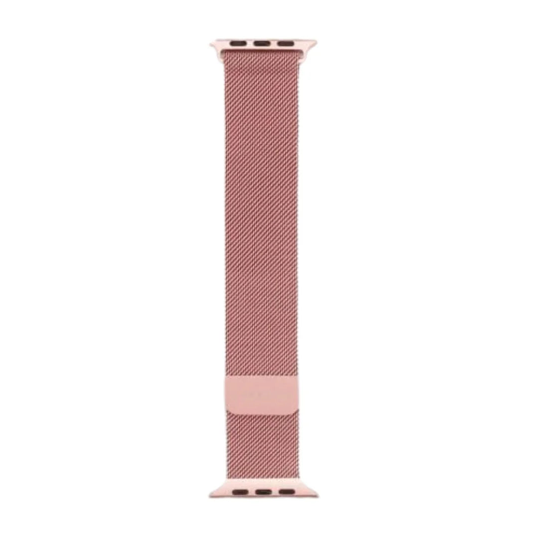 Rose Pink Milanese Magnetic Loop Strap for Apple Watch | Stainless Steel Band  | 42mm / 44mm / 45mm
