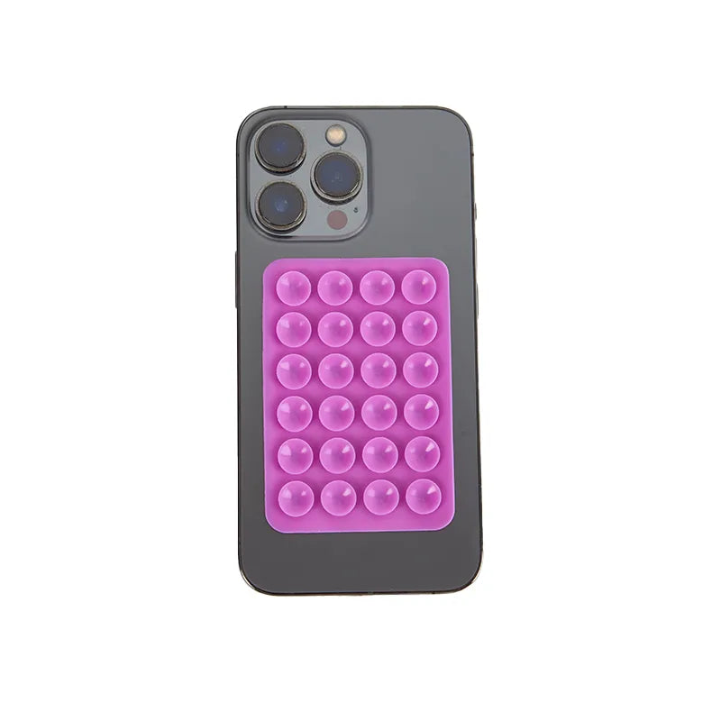 Stick & Grip Suction Cup Phone Holder | Reusable Silicone Pad | Random Color