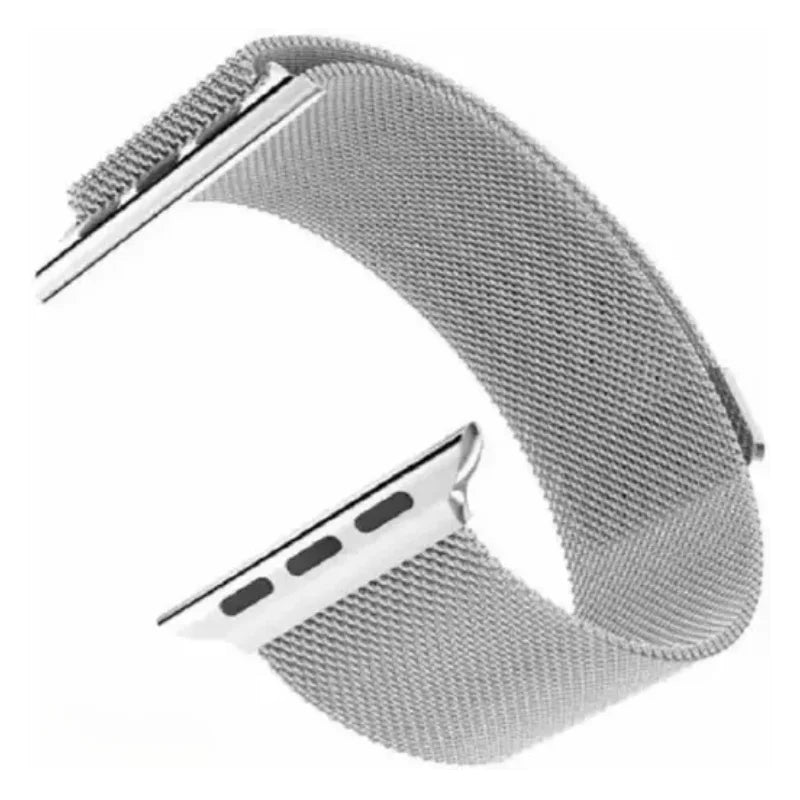 Silver Milanese Magnetic Loop Strap for Apple Watch | Stainless Steel Band  | 42mm / 44mm / 45mm