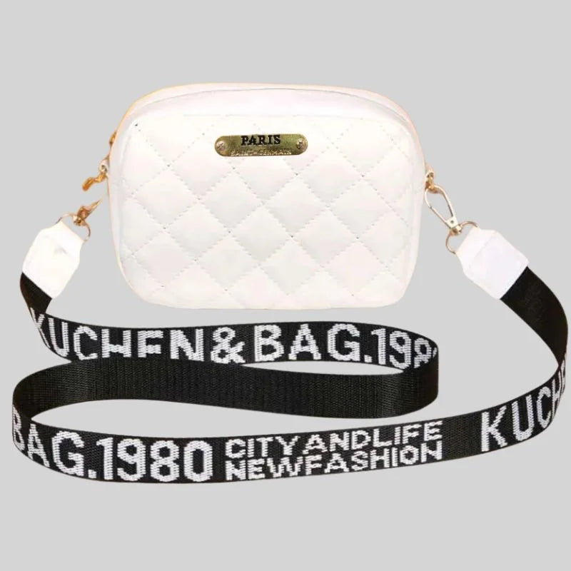 White Leather Handbag for Girls & Women | Stylish Shoulder & Crossbody Bag | Daily Use & Gift