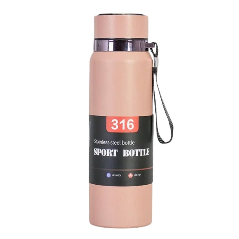 Digital Smart Vacuum 800ml Water Bottle | Stainless Steel Insulated Sports Bottle with LED Temperature Display | Hot & Cold | Random colors