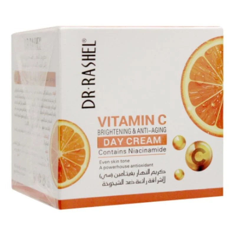 Dr. Rashel Vitamin C Brightening & Anti-Aging DAY Cream | SPF Protection & Radiant Glow Moisturizer (50 g) | Imported