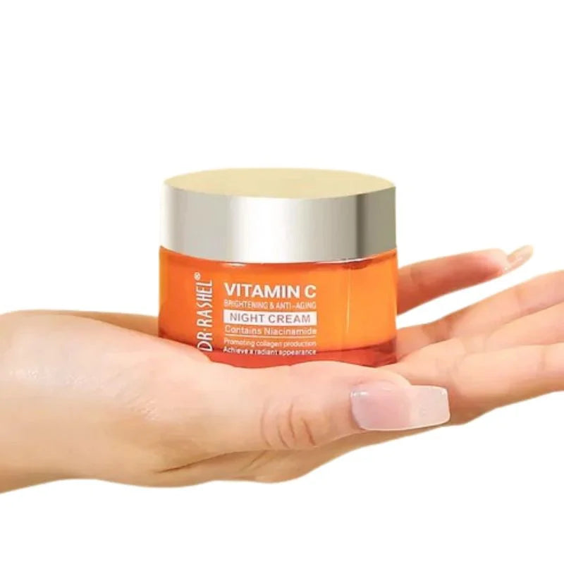 Dr. Rashel Vitamin C Brightening & Anti-Aging NIGHT Cream | Deep Repair & Skin Renewal Moisturizer (50 g) | Imported