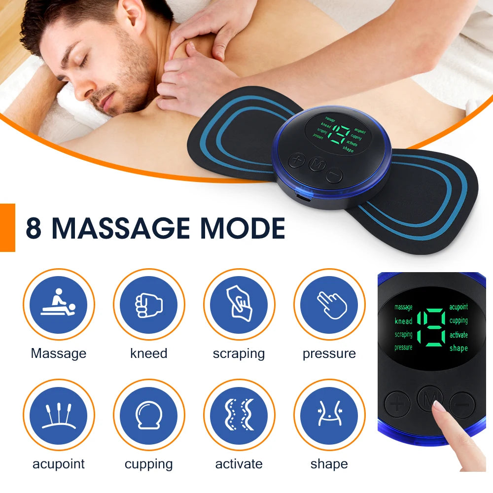 EMS Butterfly Portable Neck Massager | Mini Full-Body Muscle Relaxer