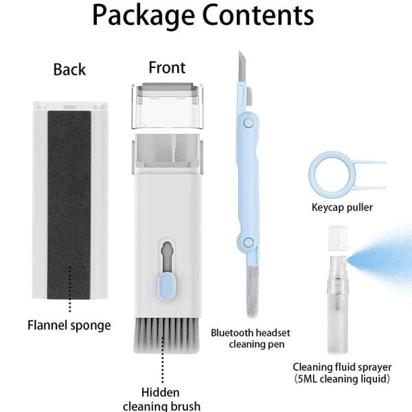 Keyboard & Electronics Cleaning Set 7-in-1 | Multi-Functional Device Cleaning Kit