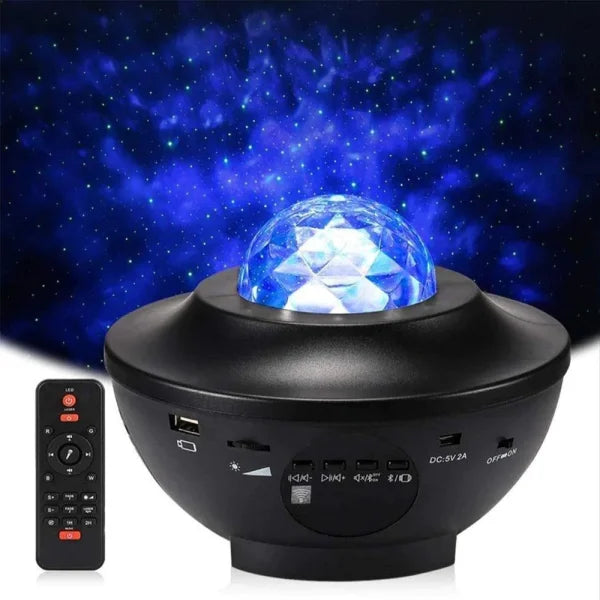 Galaxy Star Projector Lamp | LED Nebula Universe Effect & Built-in Speaker