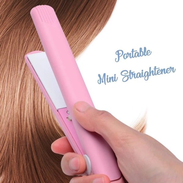 Mini Portable Ceramic Hair Straightener & Curler | Frizz-Free Smooth Hair | Random Color