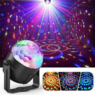 LED Disco Party Lights Crystal Magic Ball 3W RGB | Colorful Projection Lamp for Parties & Events